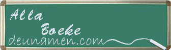Alla Boeke Visitenkarte
